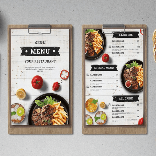 Menu Nhà Hàng 1 Menu1